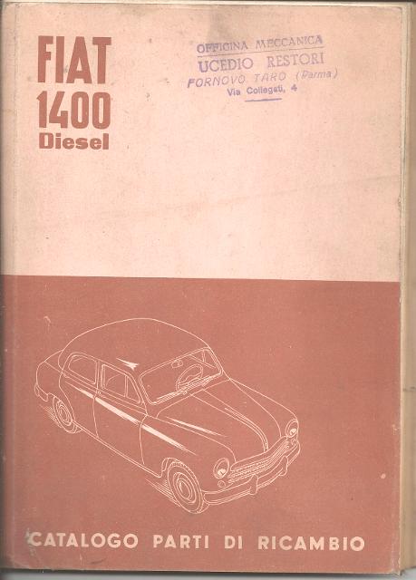 FIAT 1400 Catalogo parti di ricambio